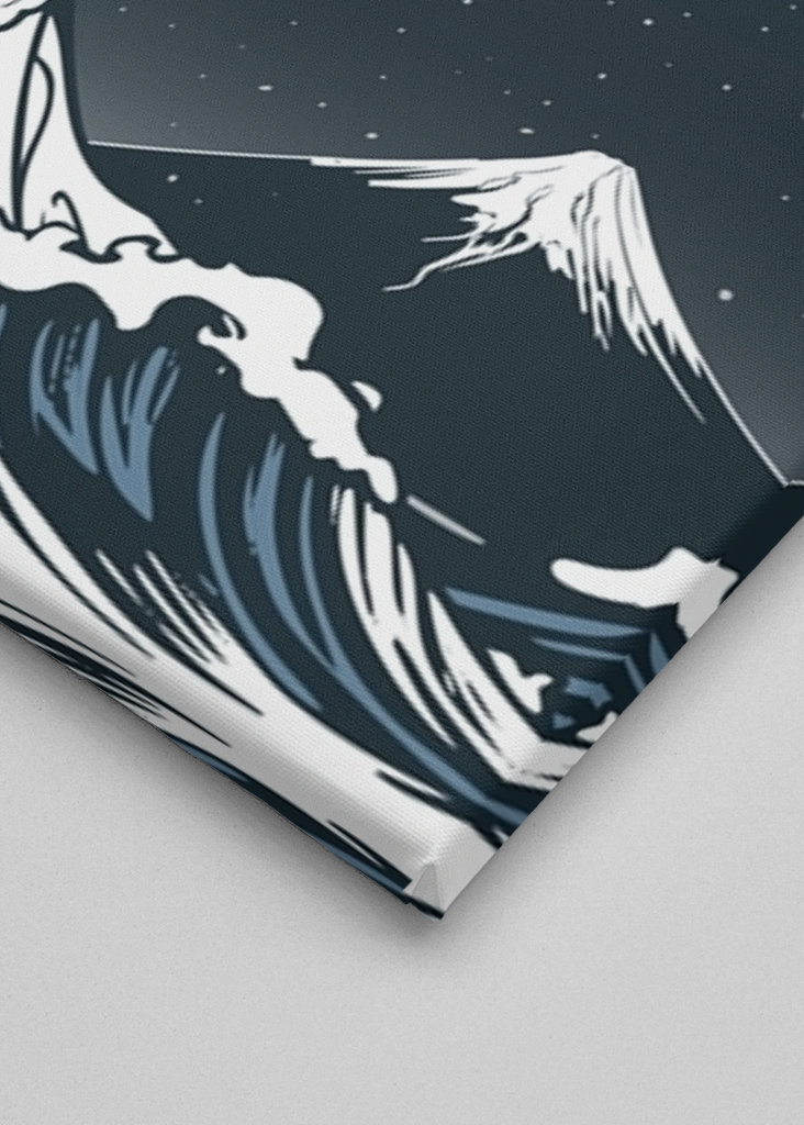 Velká vlna u Kanagawy - Měsíc