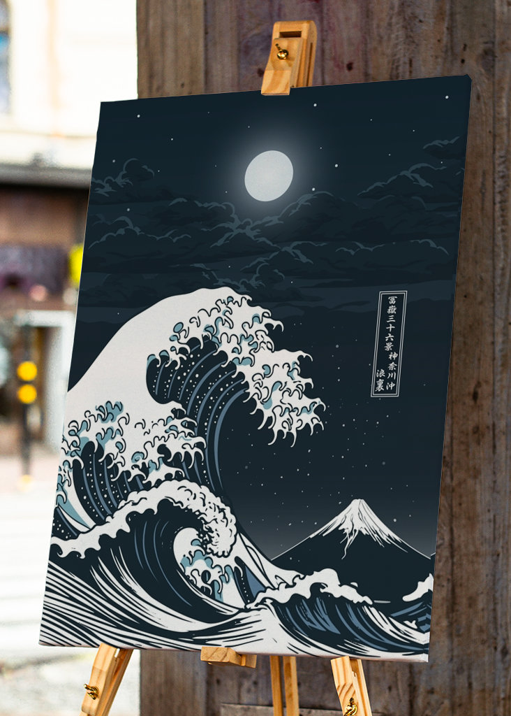 Velká vlna u Kanagawy - Měsíc