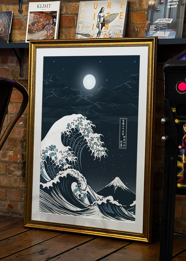 Velká vlna u Kanagawy - Měsíc