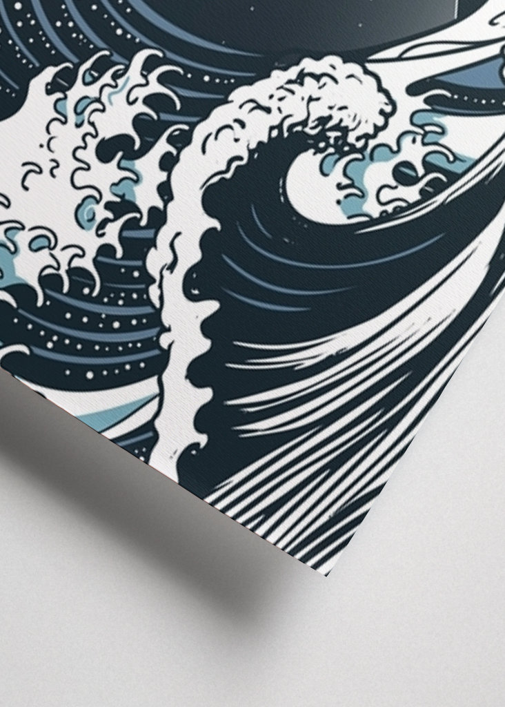 Velká vlna u Kanagawy - Měsíc