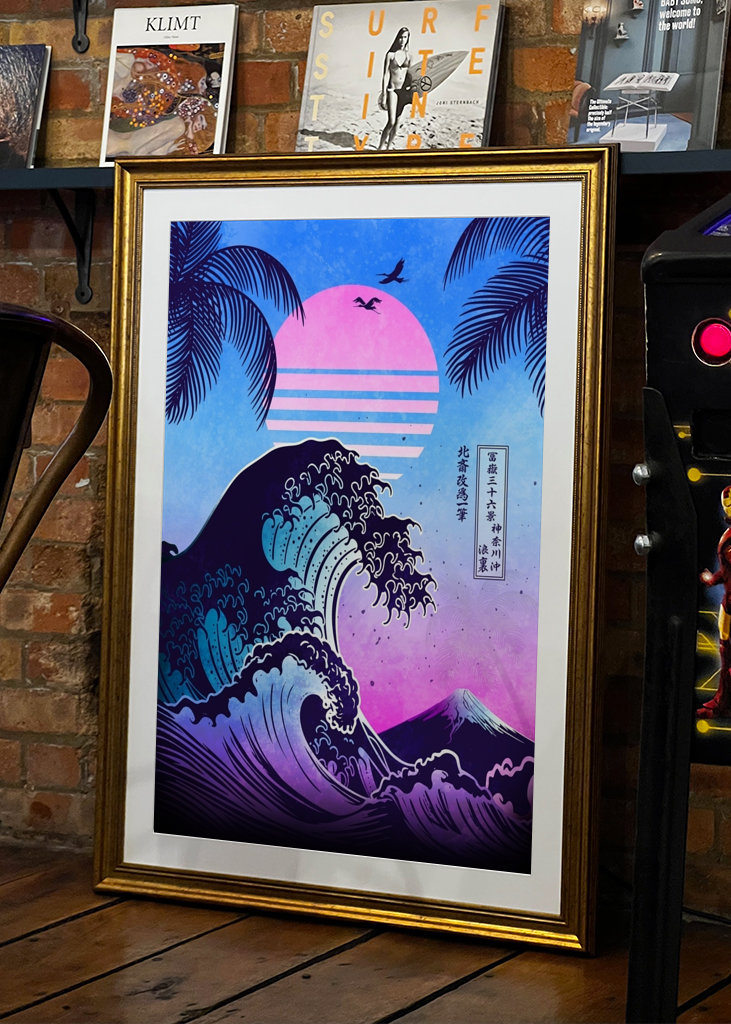 Gran ola de Kanagawa Retro