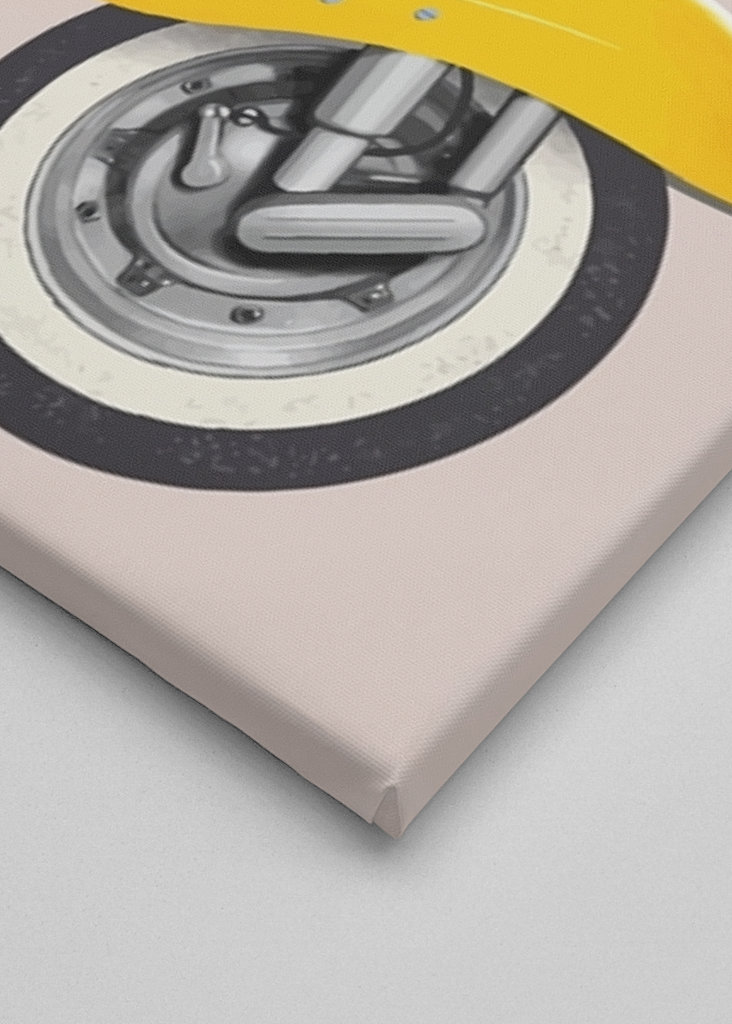 Vintage-Mädchen mit Vespa