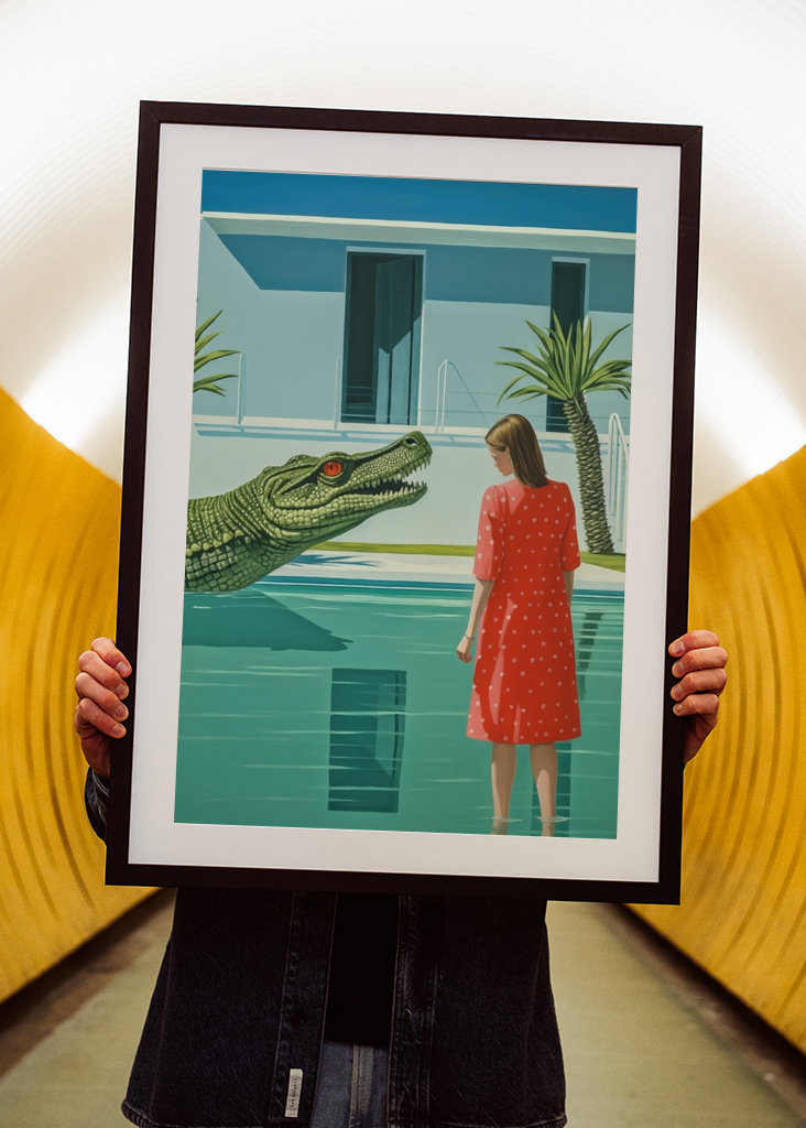 Das Krokodil im Hockney Pool 