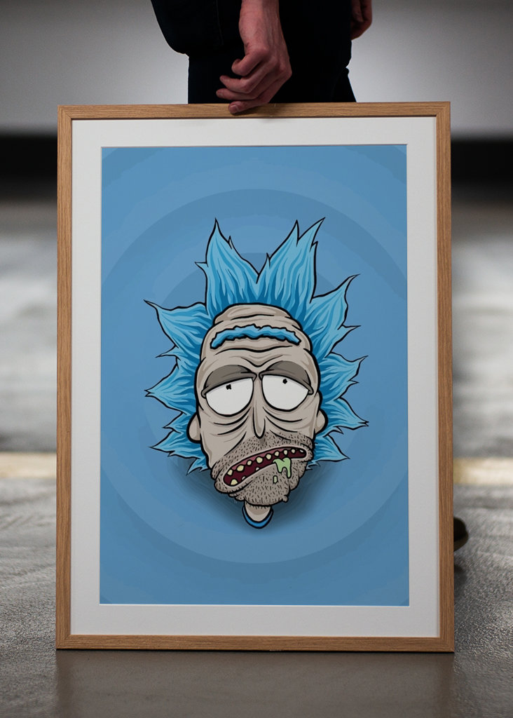 Cara divertida Rick Y Morty