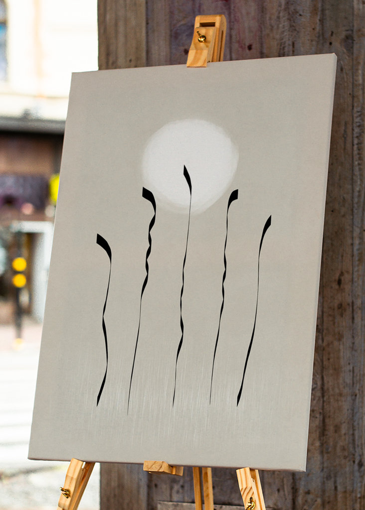 Nowoczesna grafika boho w kolorze beżowym