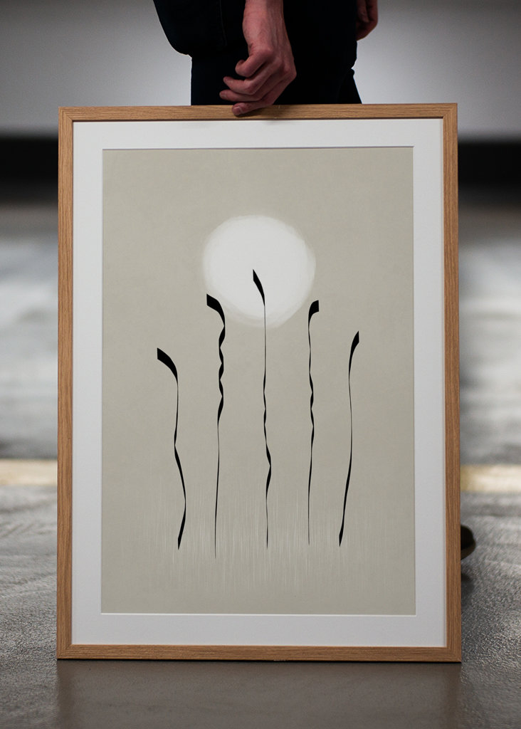 Nowoczesna grafika boho w kolorze beżowym