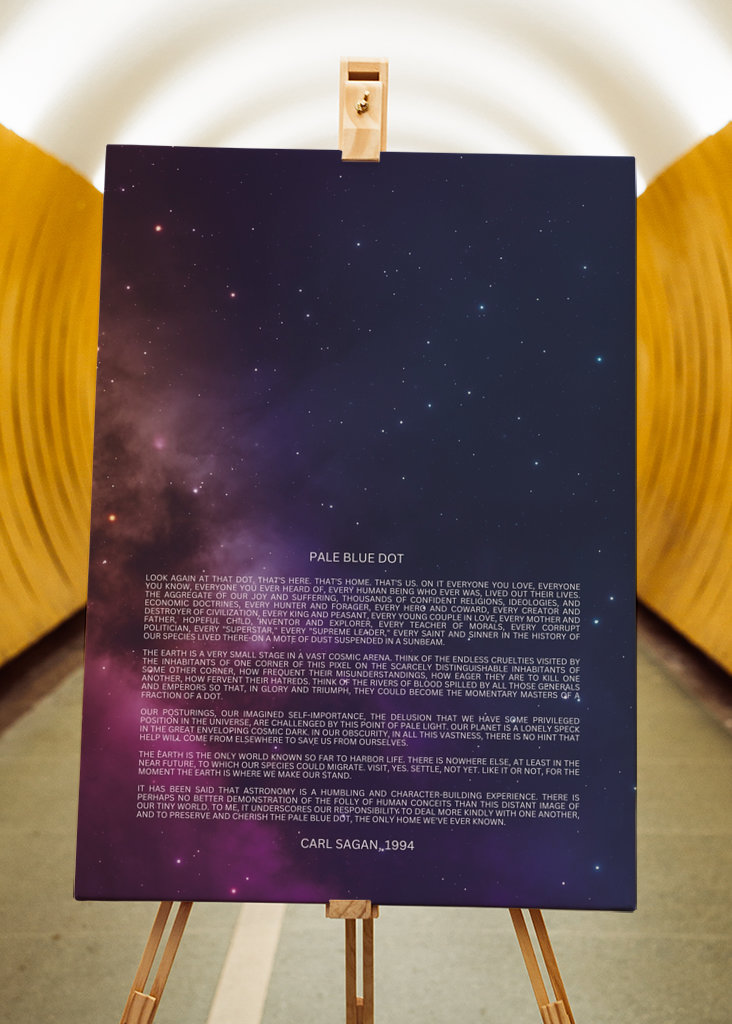 Blassblauer Punkt Rede