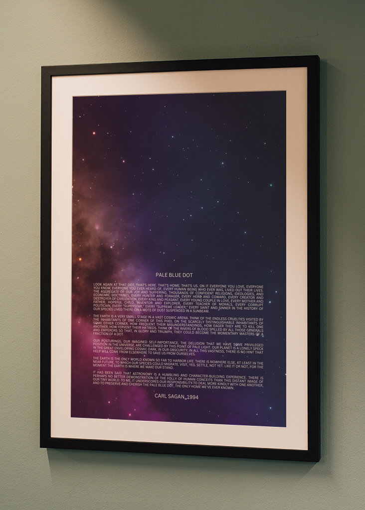 Blassblauer Punkt Rede