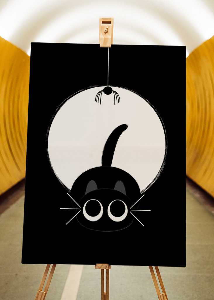 Kattens leg med edderkoppen