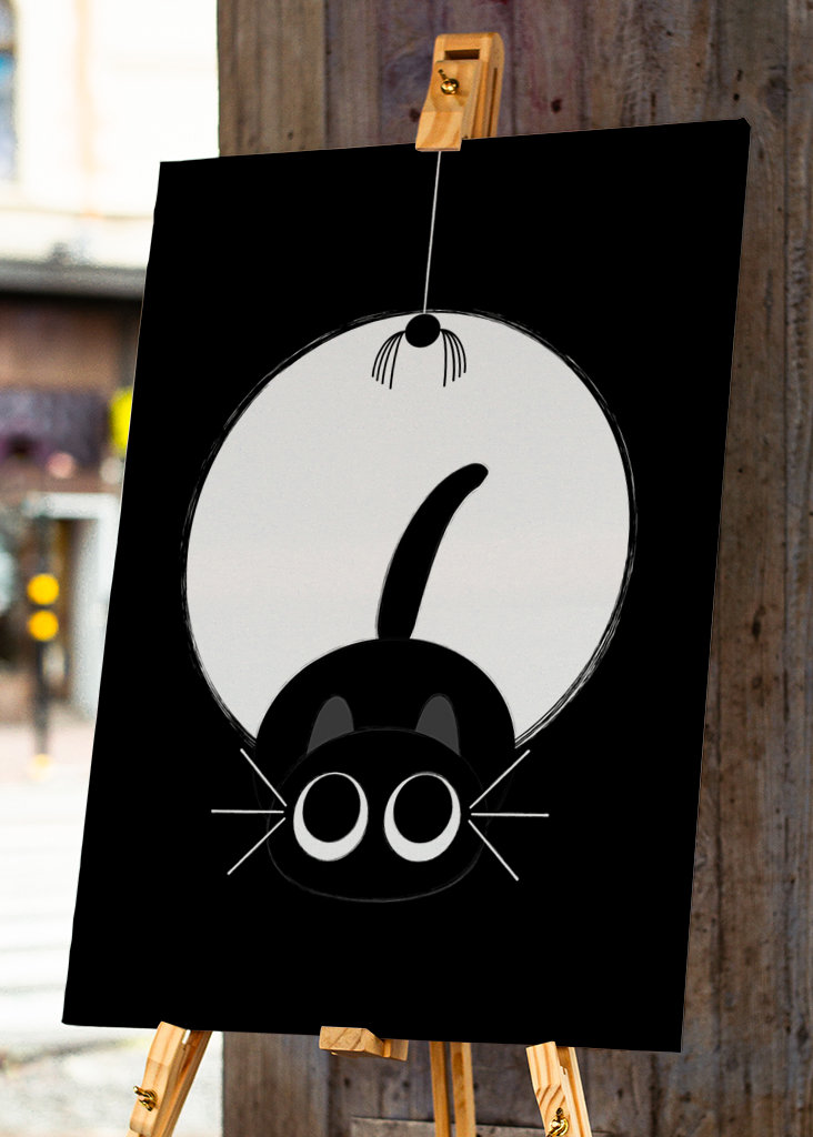 Kattens leg med edderkoppen