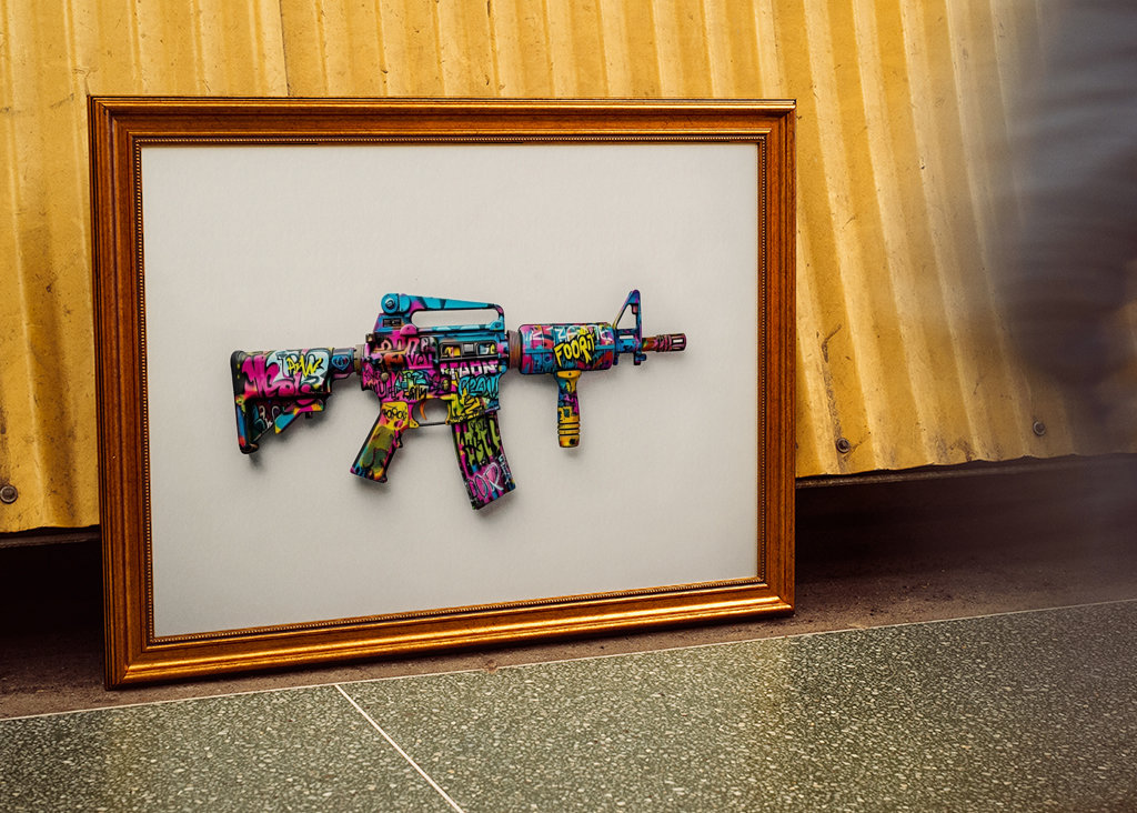 Pop Art Gaming Gun Graffiti