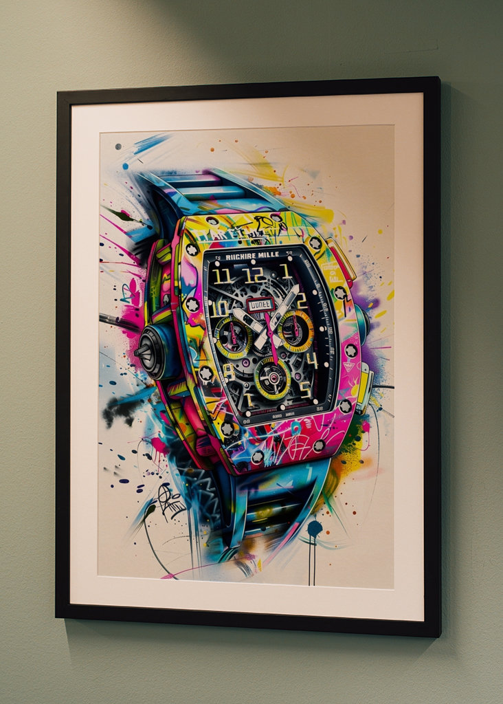 Pop Art Stil Uhr Graffiti