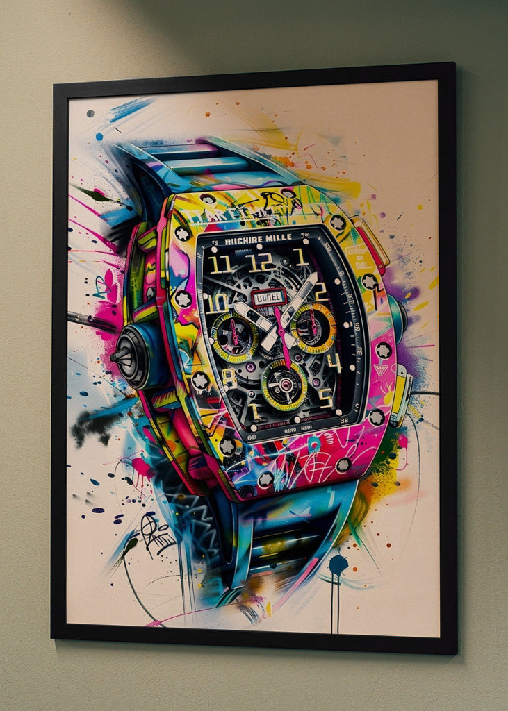 Pop Art Stil Uhr Graffiti