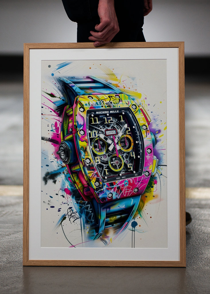 Pop Art Stil Uhr Graffiti