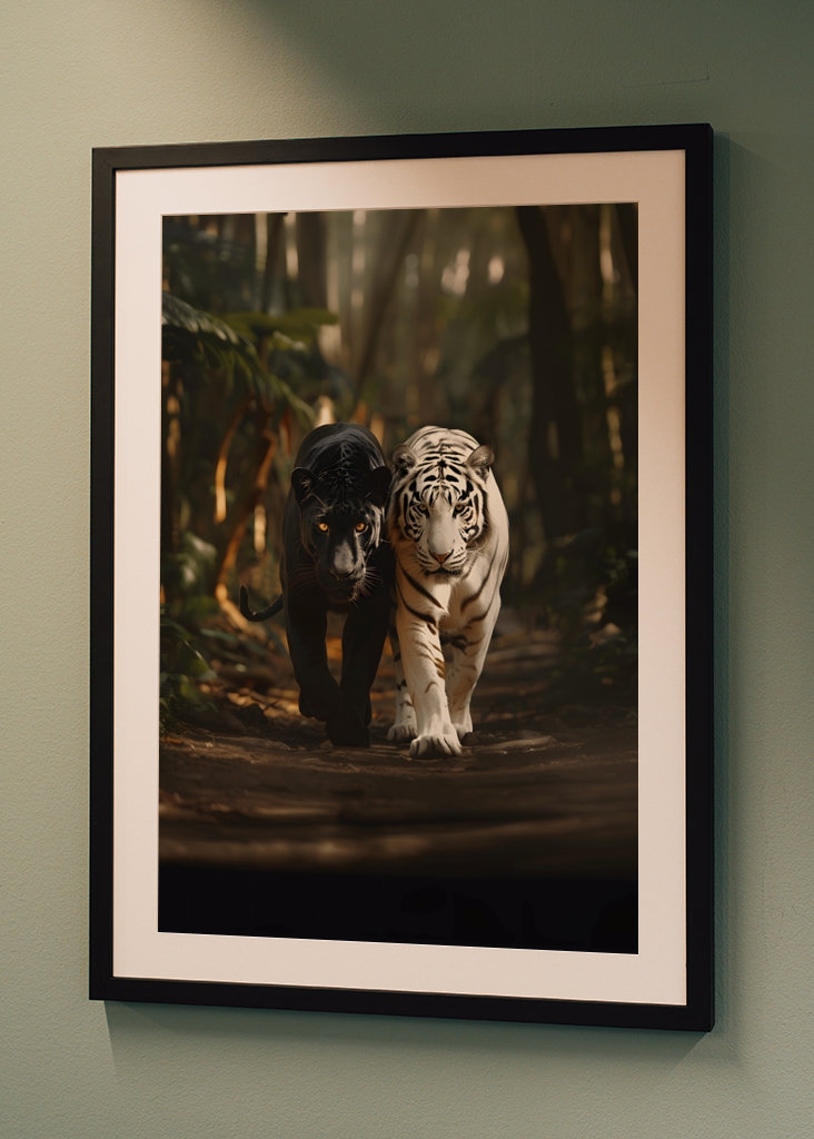  black panther white tiger