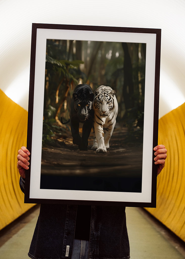  black panther white tiger