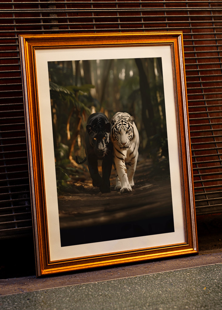  black panther white tiger