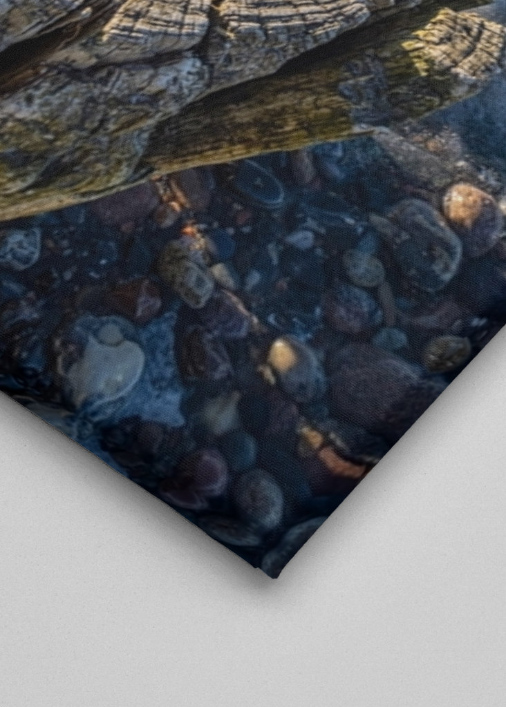 Groyne with waves in the sea