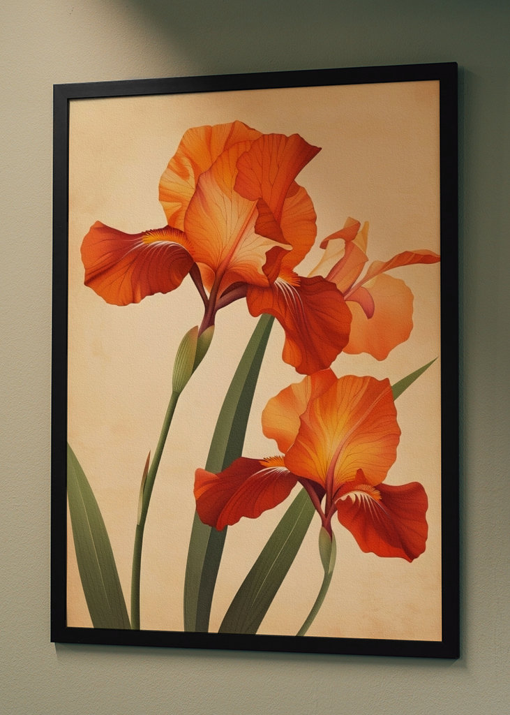 Vintage Iris Blumen 1