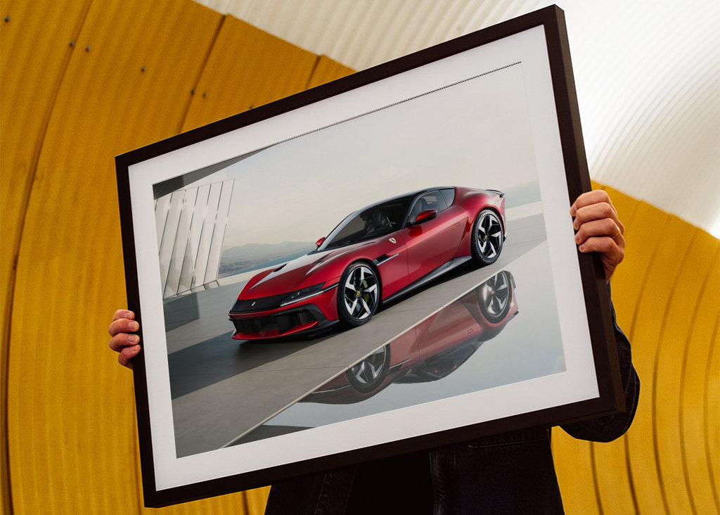 Red aesthetic Ferrari 