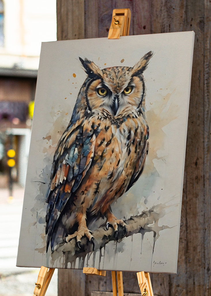 Peinture hibou