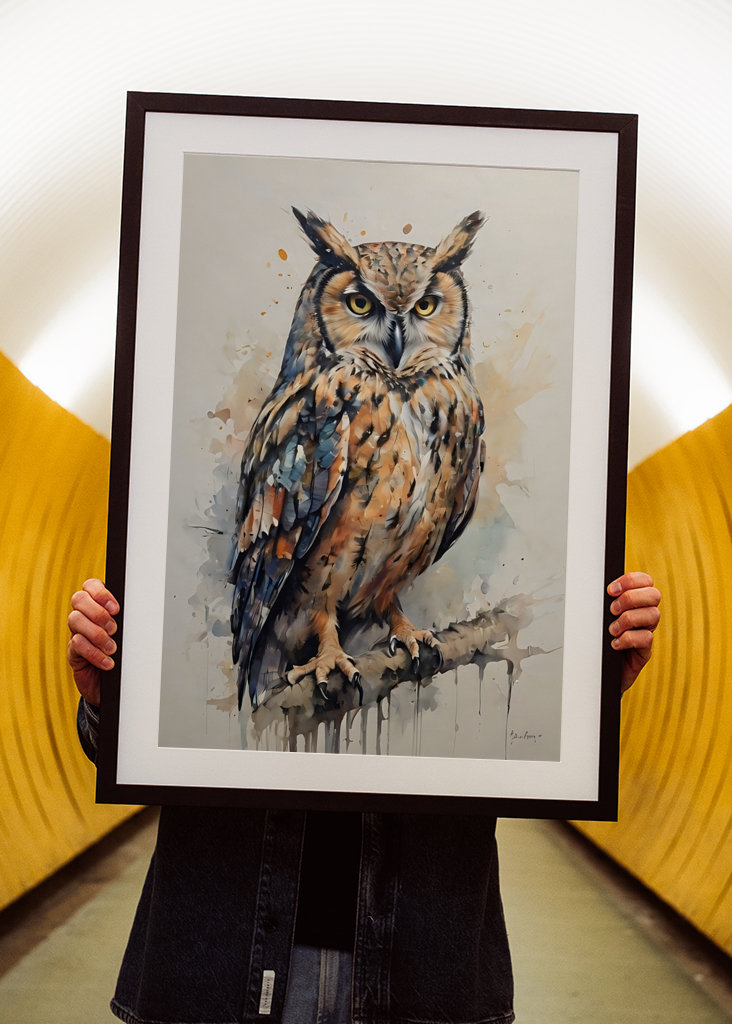 Peinture hibou