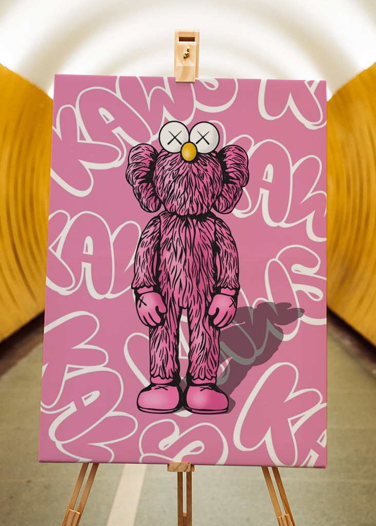 doodle pink kaws