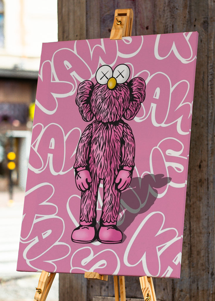 doodle pink kaws