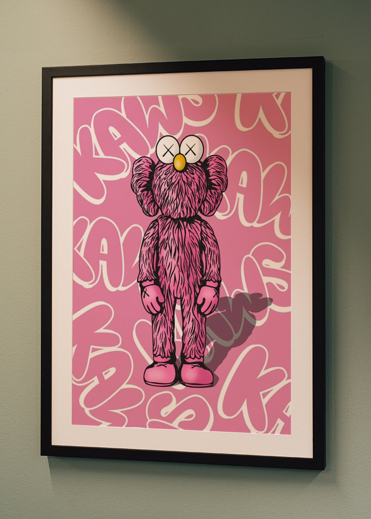 doodle pink kaws