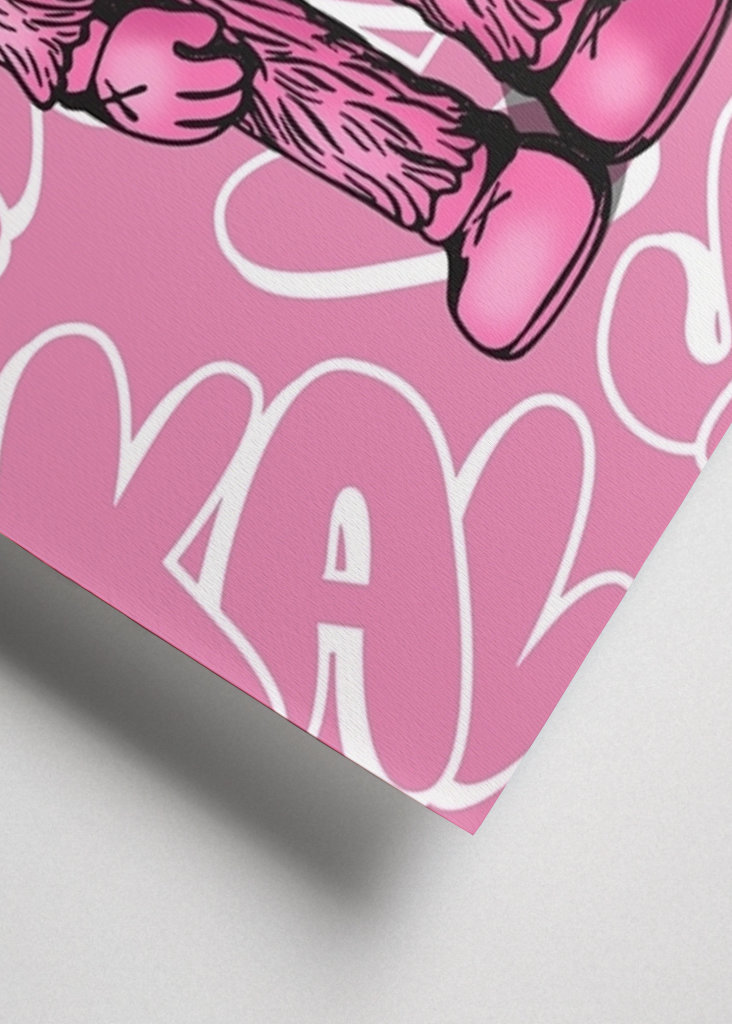 doodle pink kaws