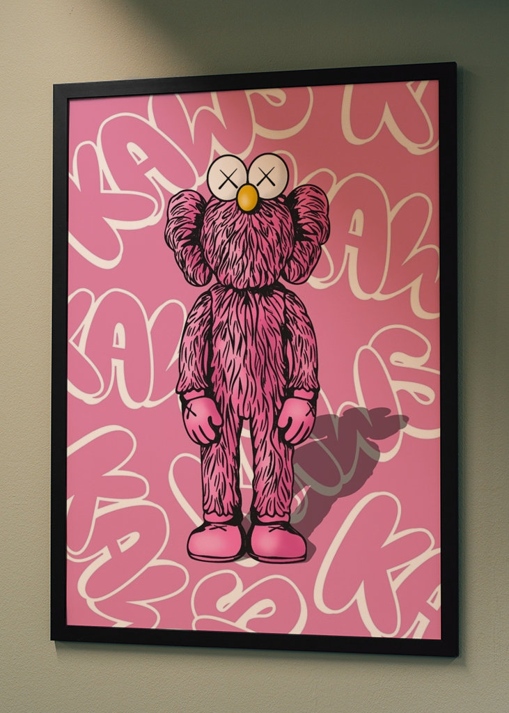 doodle pink kaws