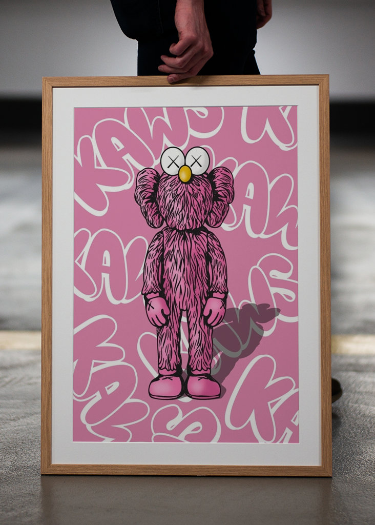 doodle pink kaws