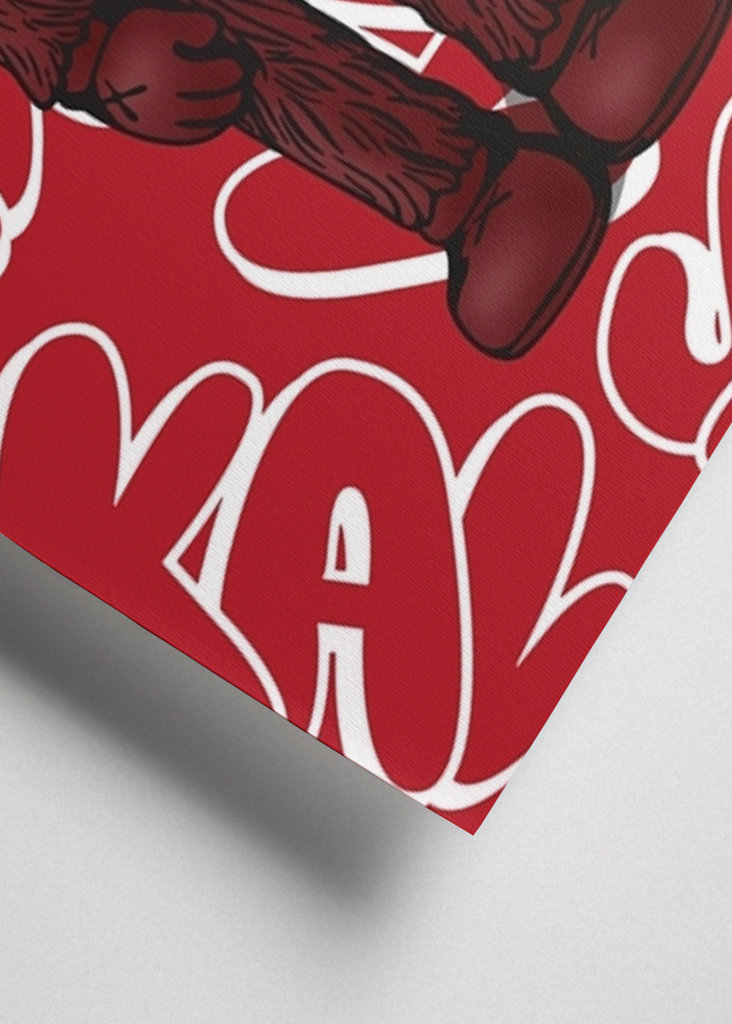 doodle red kaws