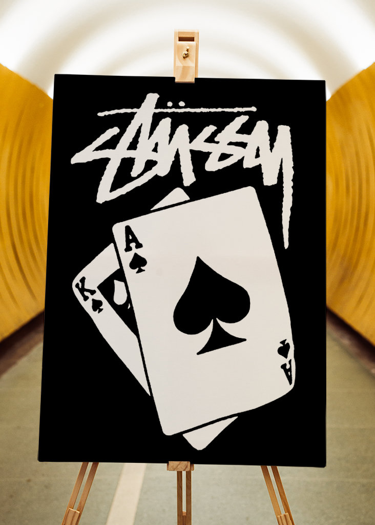 hypebeast card black white