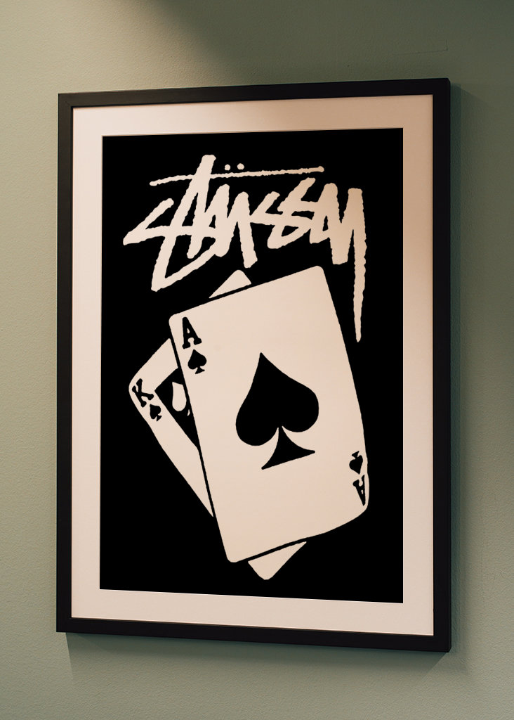 hypebeast card black white