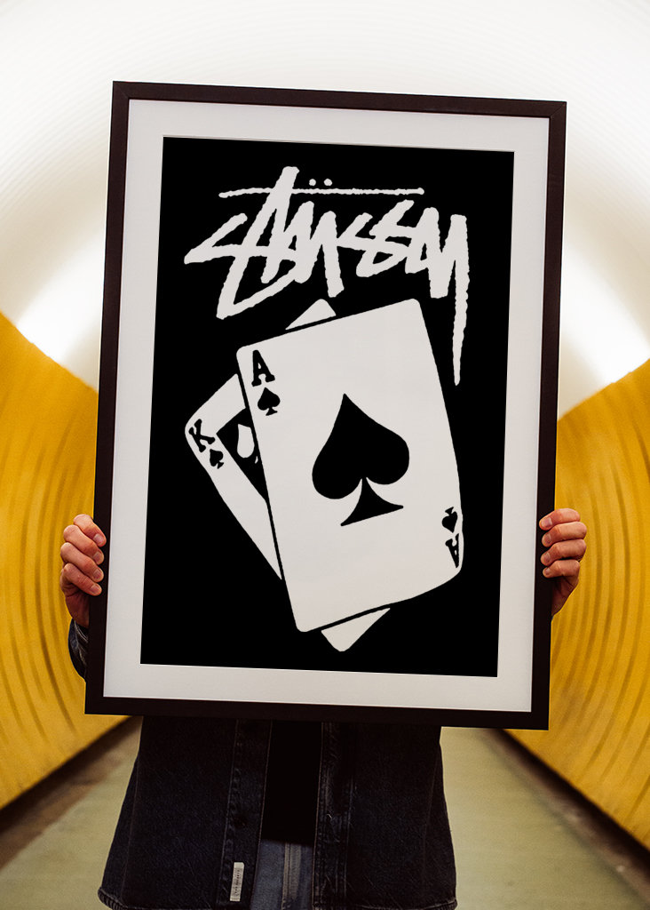 hypebeast card black white