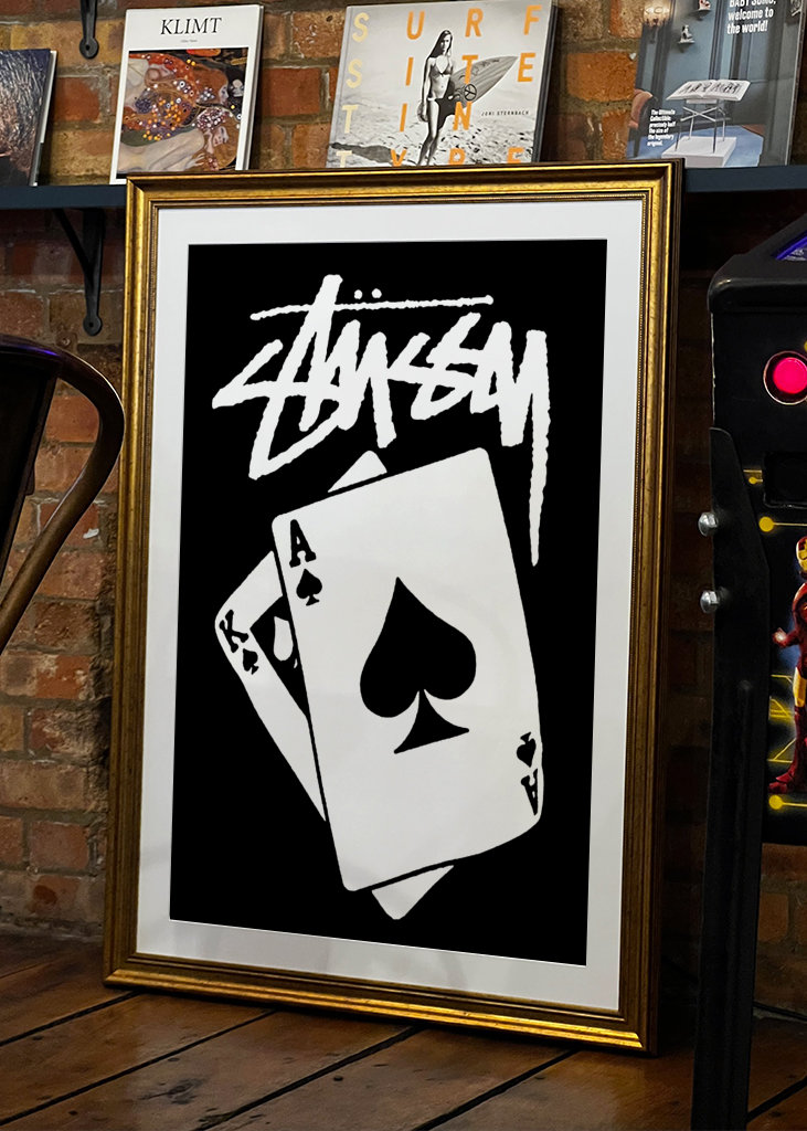 hypebeast card black white