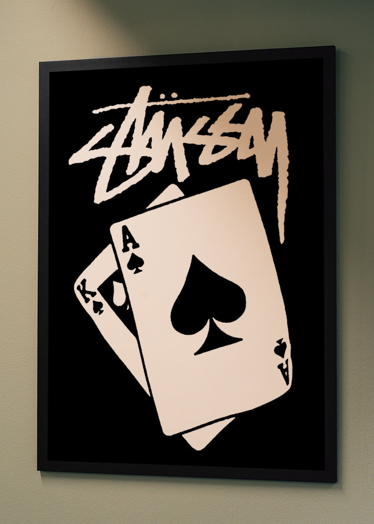 hypebeast card black white