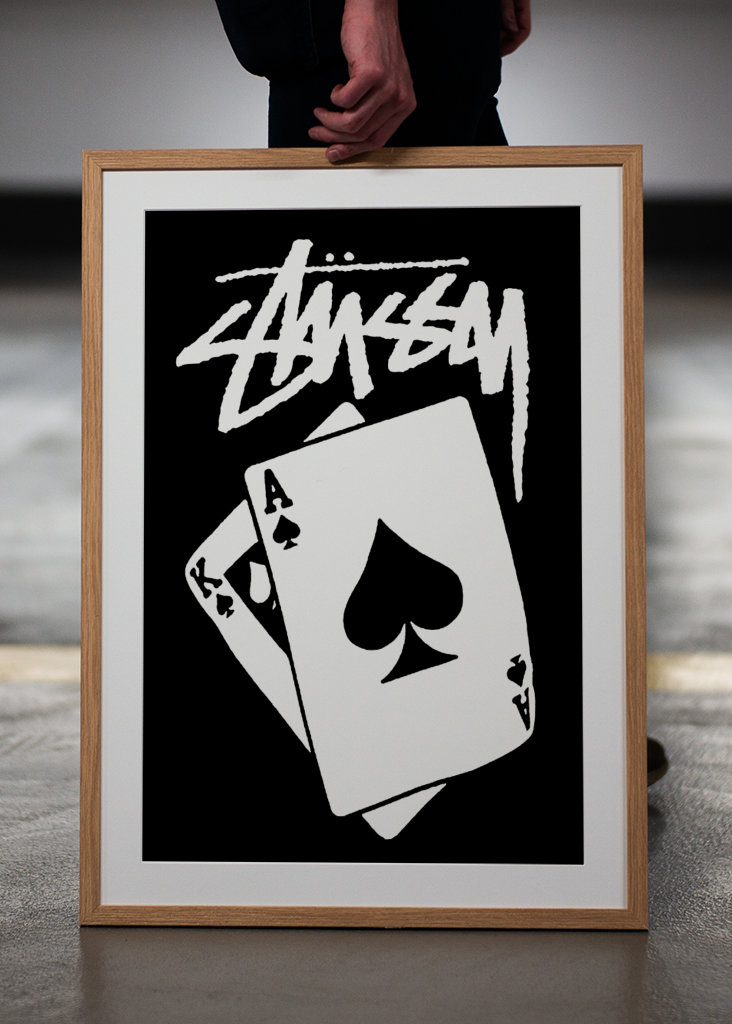 hypebeast card black white
