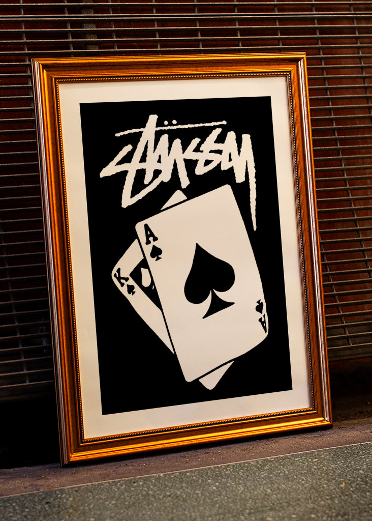 hypebeast card black white