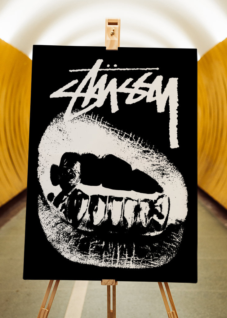 hypebeast lips black white