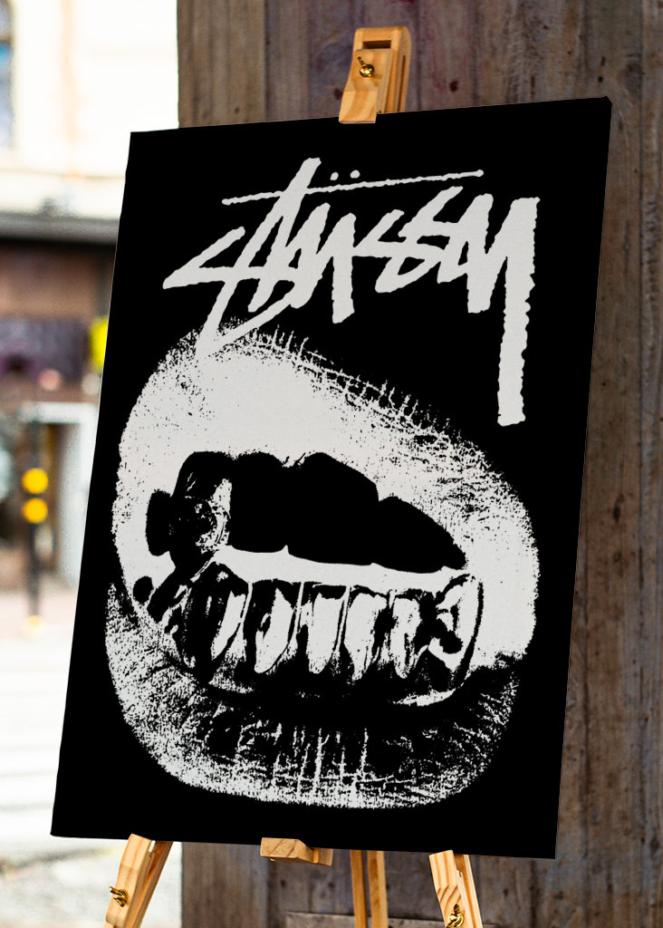 hypebeast lips black white