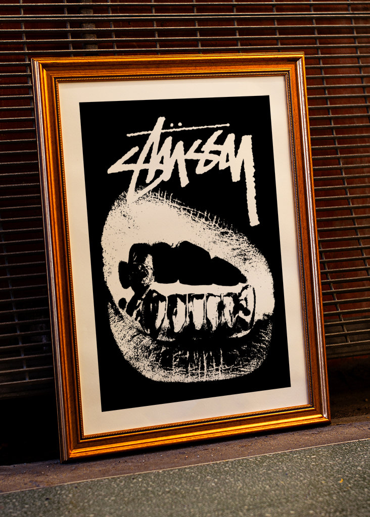 hypebeast lips black white