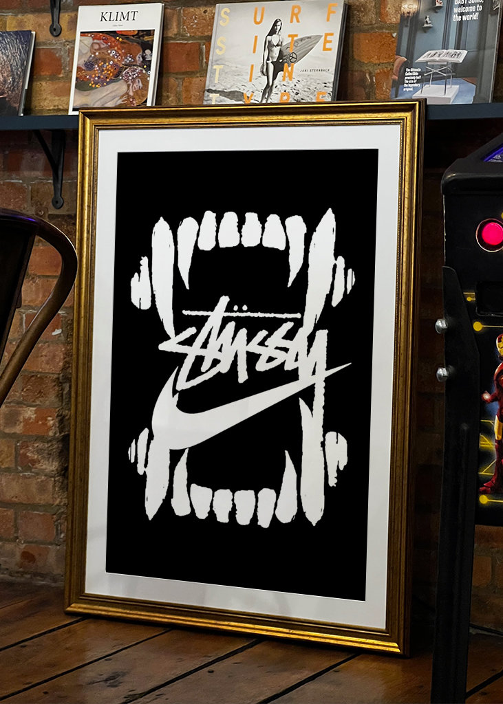 hypebeast mouth black white