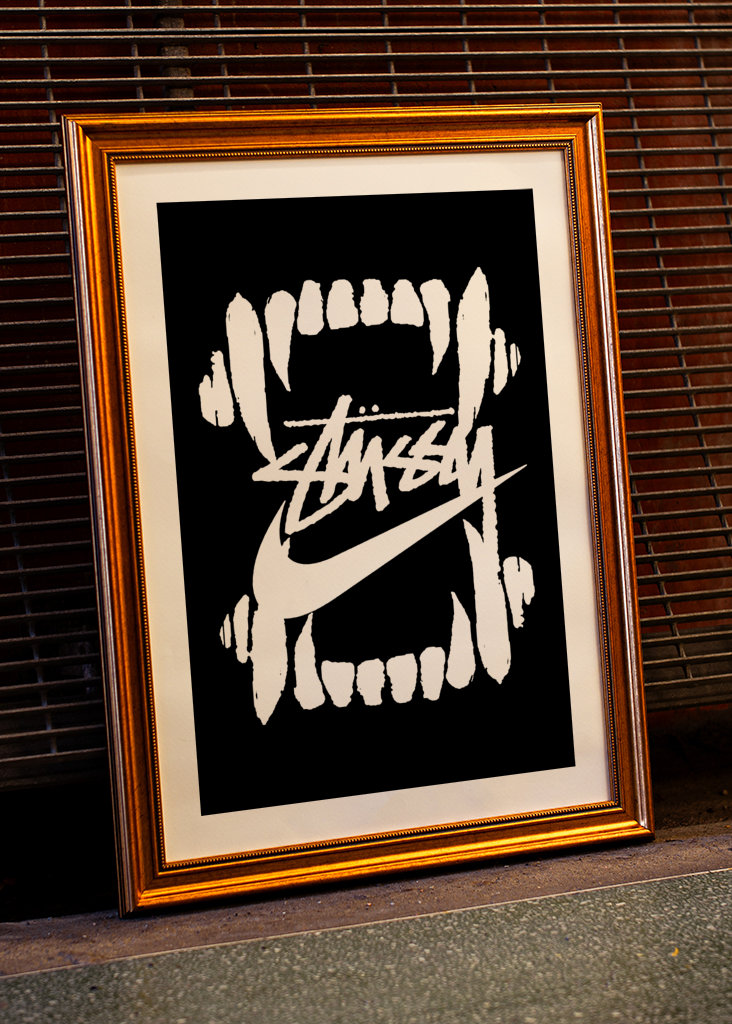 hypebeast mouth black white