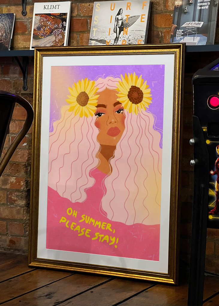 Kesäinen auringonkukkatyttö