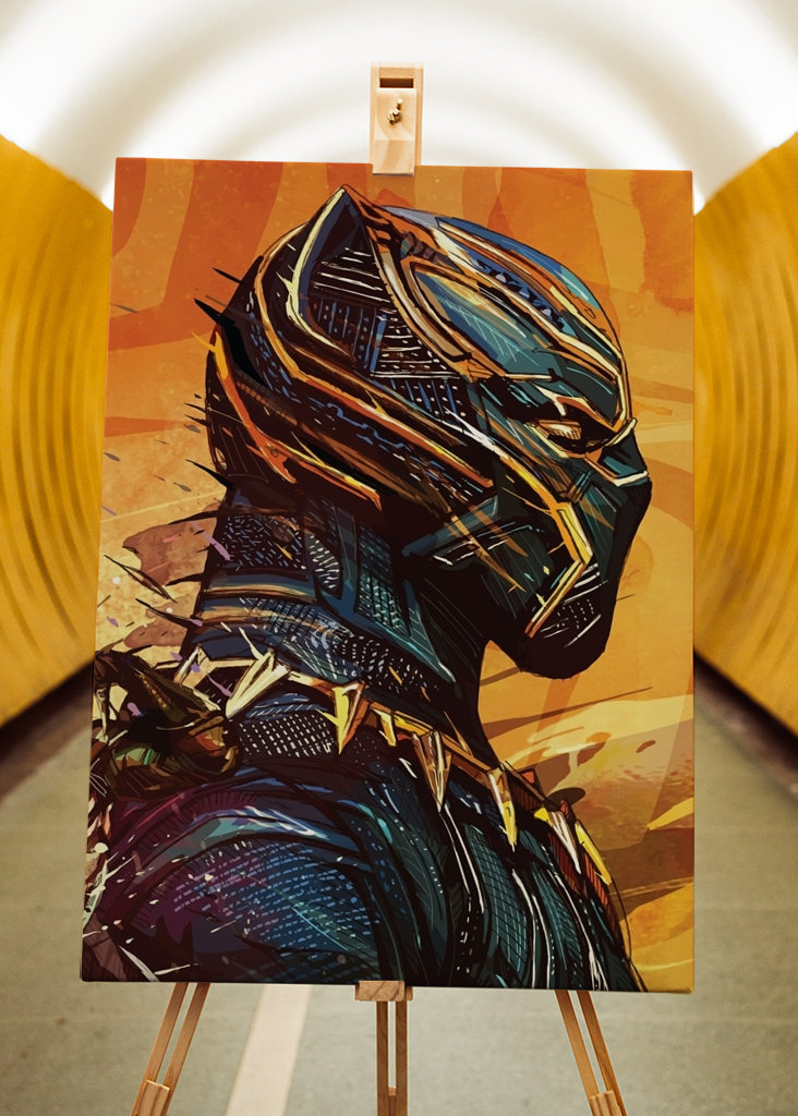 Abstraktes Superhelden-Kunstwerk