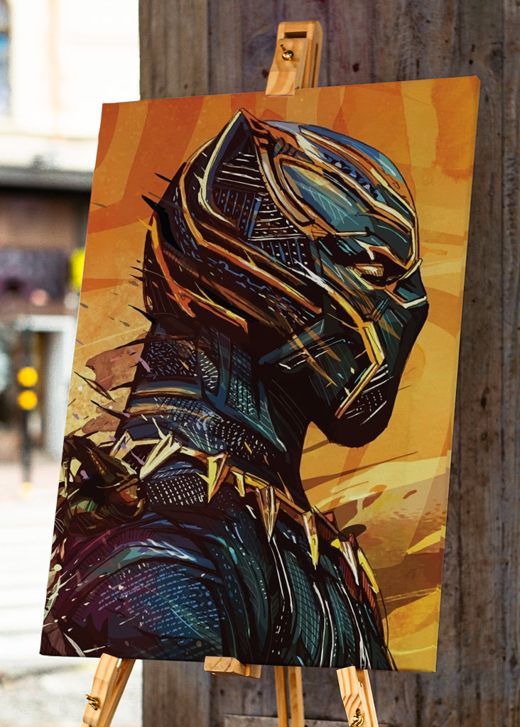 Abstraktes Superhelden-Kunstwerk