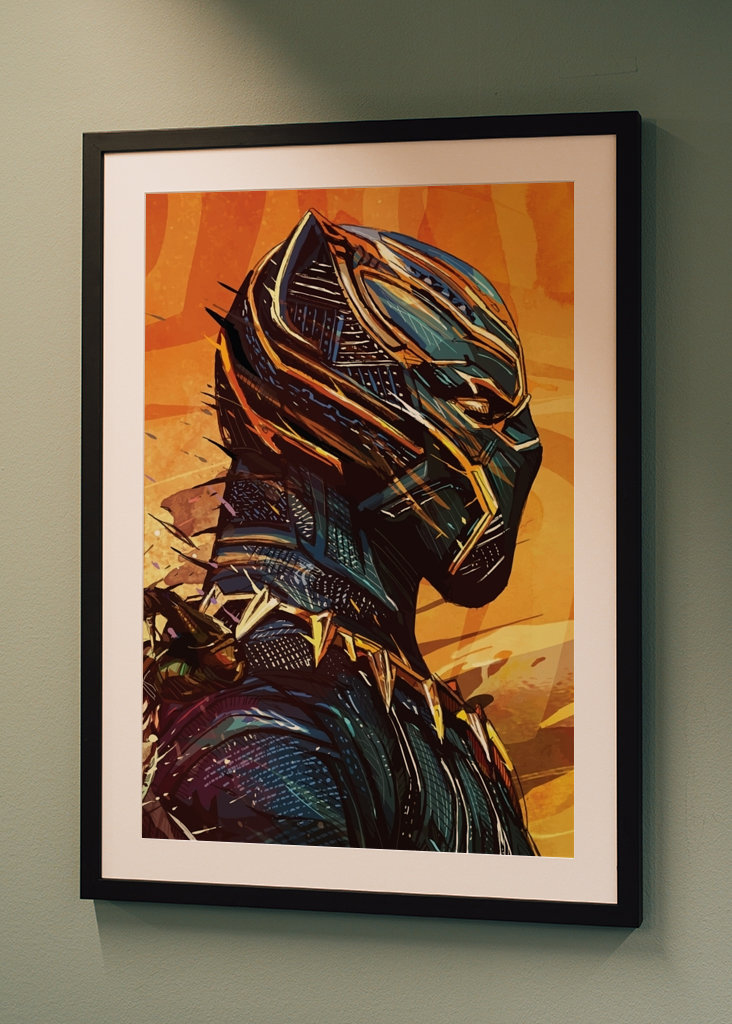 Abstraktes Superhelden-Kunstwerk