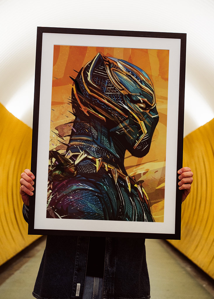 Abstraktes Superhelden-Kunstwerk